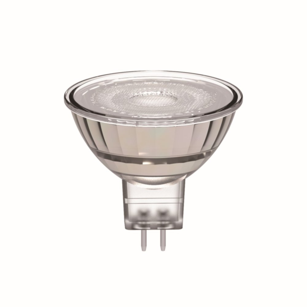 Ampoule verre smd 12v mr16gu5.3 clair 36° 5,5W 4000k