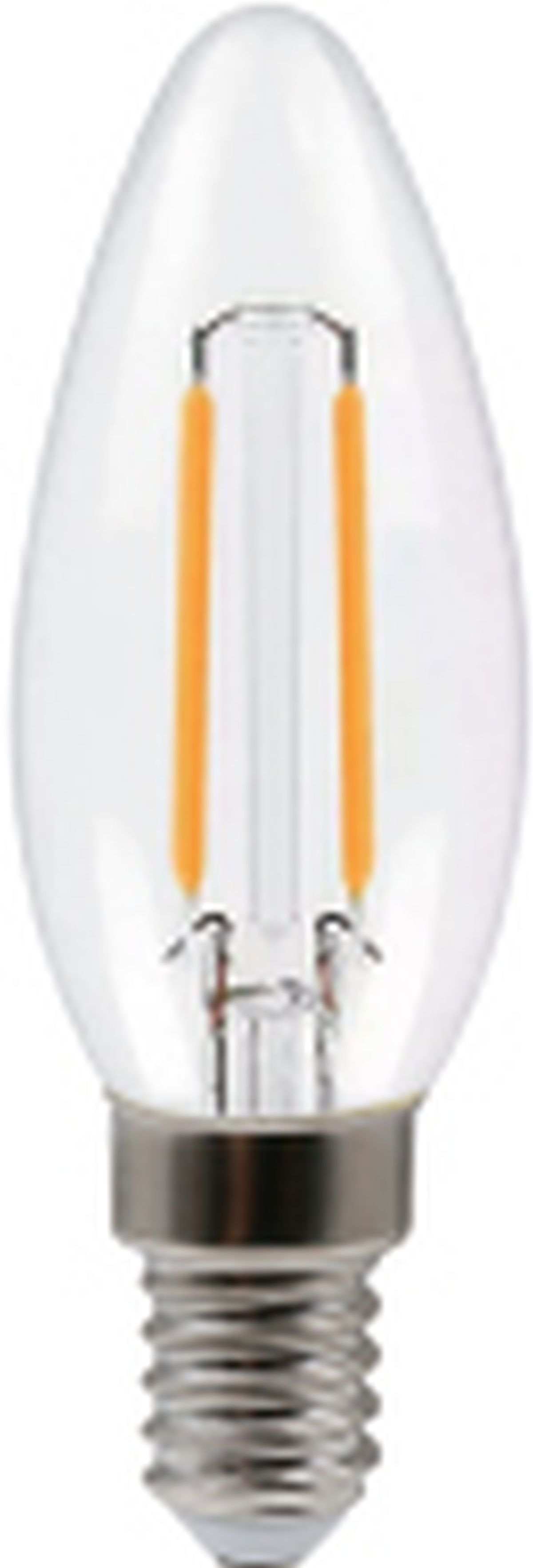 Ampoule c35 fil E14 clair 2.5W 2700k 250LM bt2