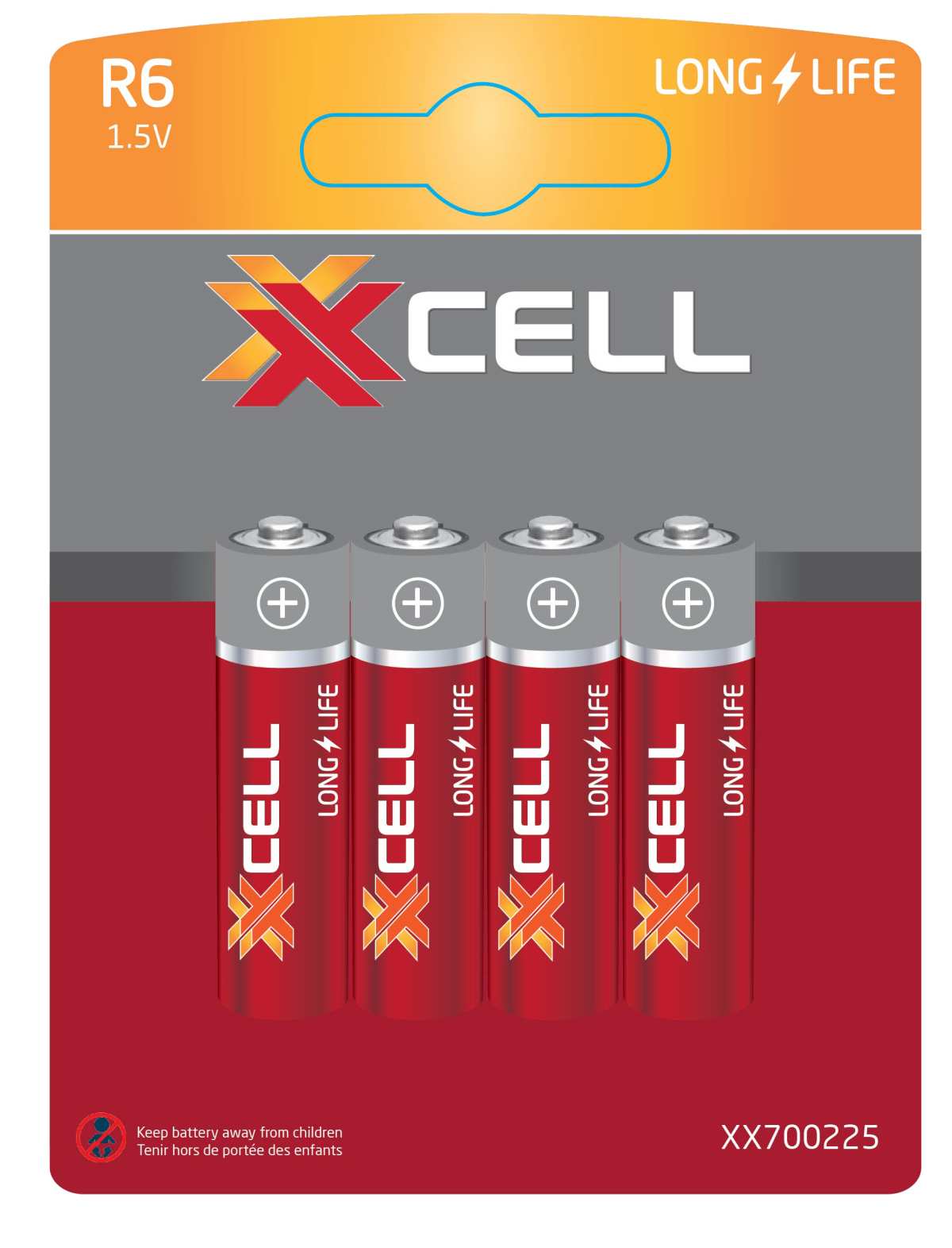 Pile r6 (AA) saline blister x4