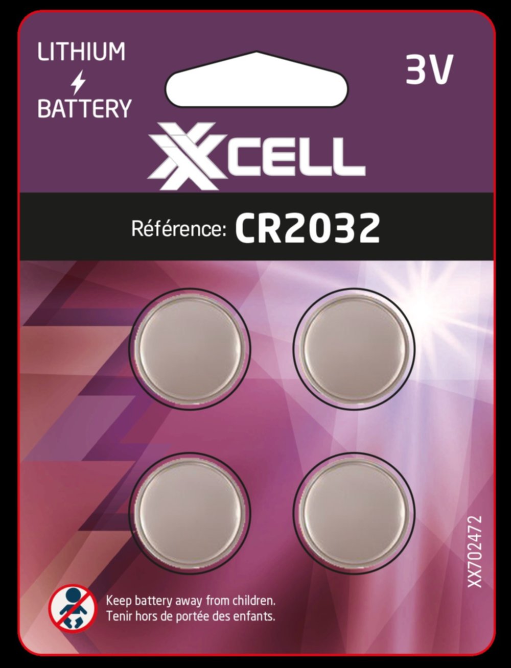 Pile lithium cr2032 X4