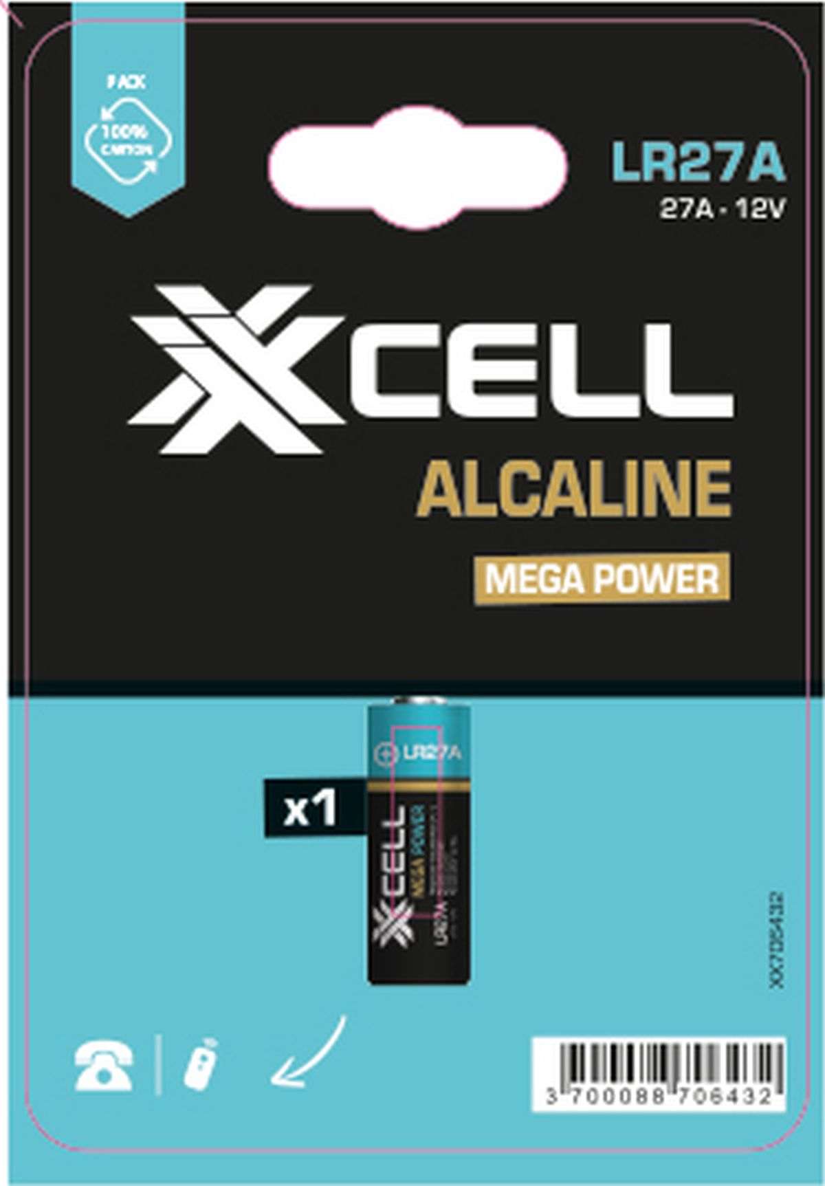 Pile LR27 (12v) blister x1