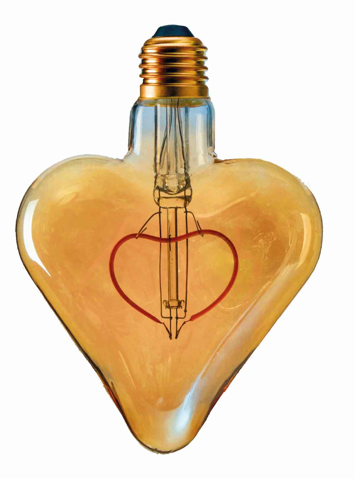 Ampoule LED  Filament Coeur Ambre E27 3W 120Lm 2100K Boite1 XXCELL