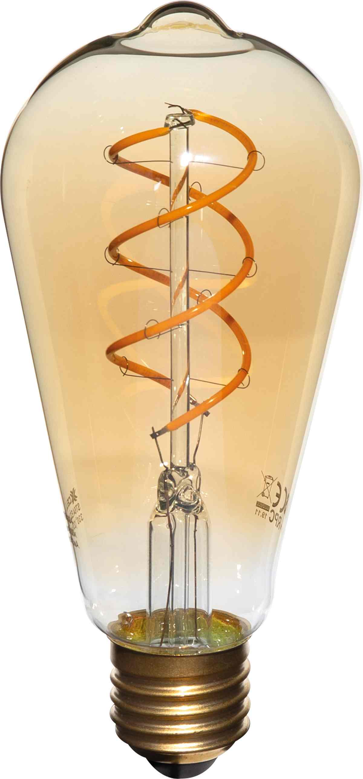 Ampoule LED Filament incurvé E27 blanc chaud