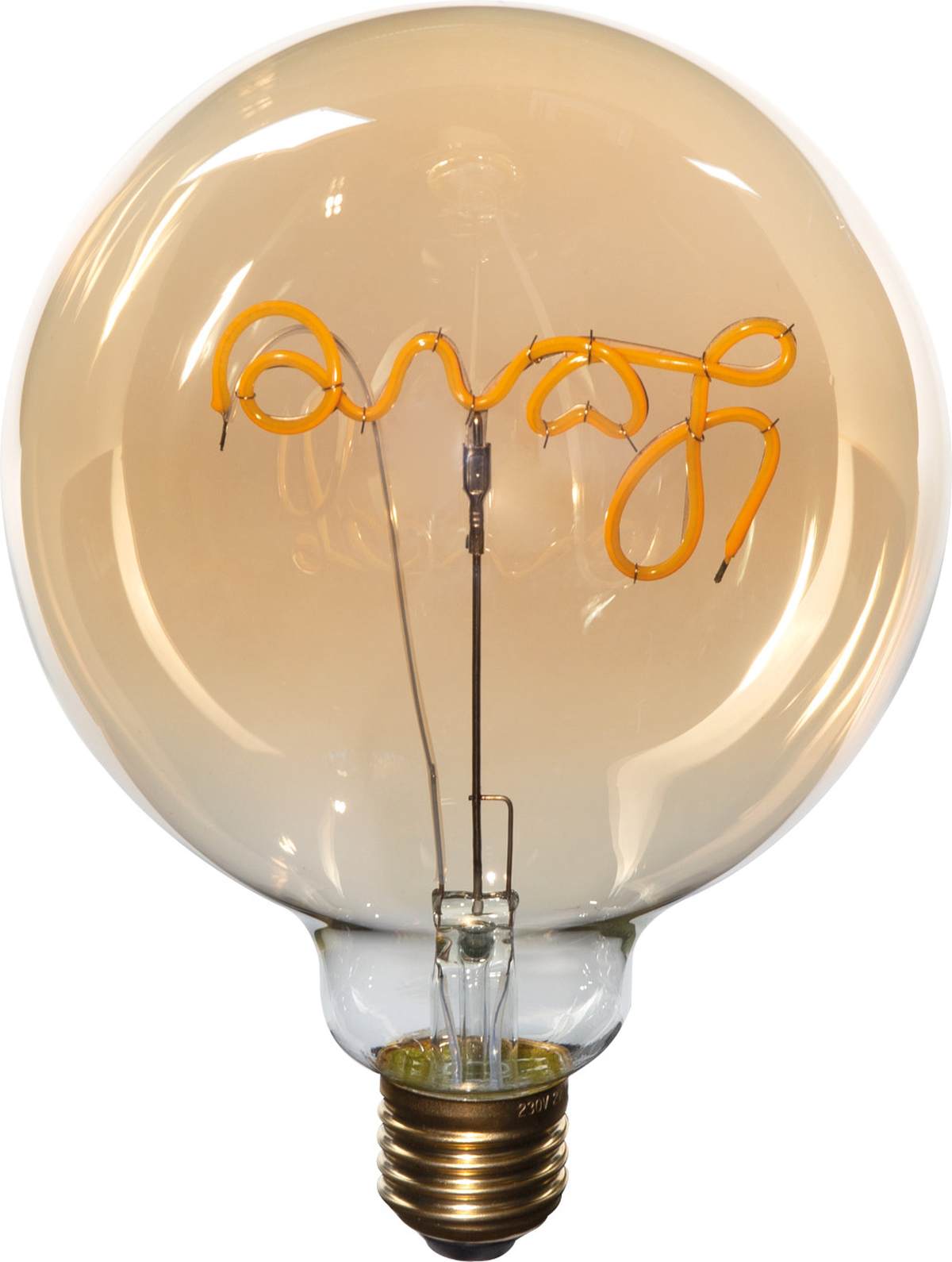 Ampoule LED  Filament Love A Suspendre Globe Ambre G125 E27 2W 120Lm 2100K Boite1 XXCELL