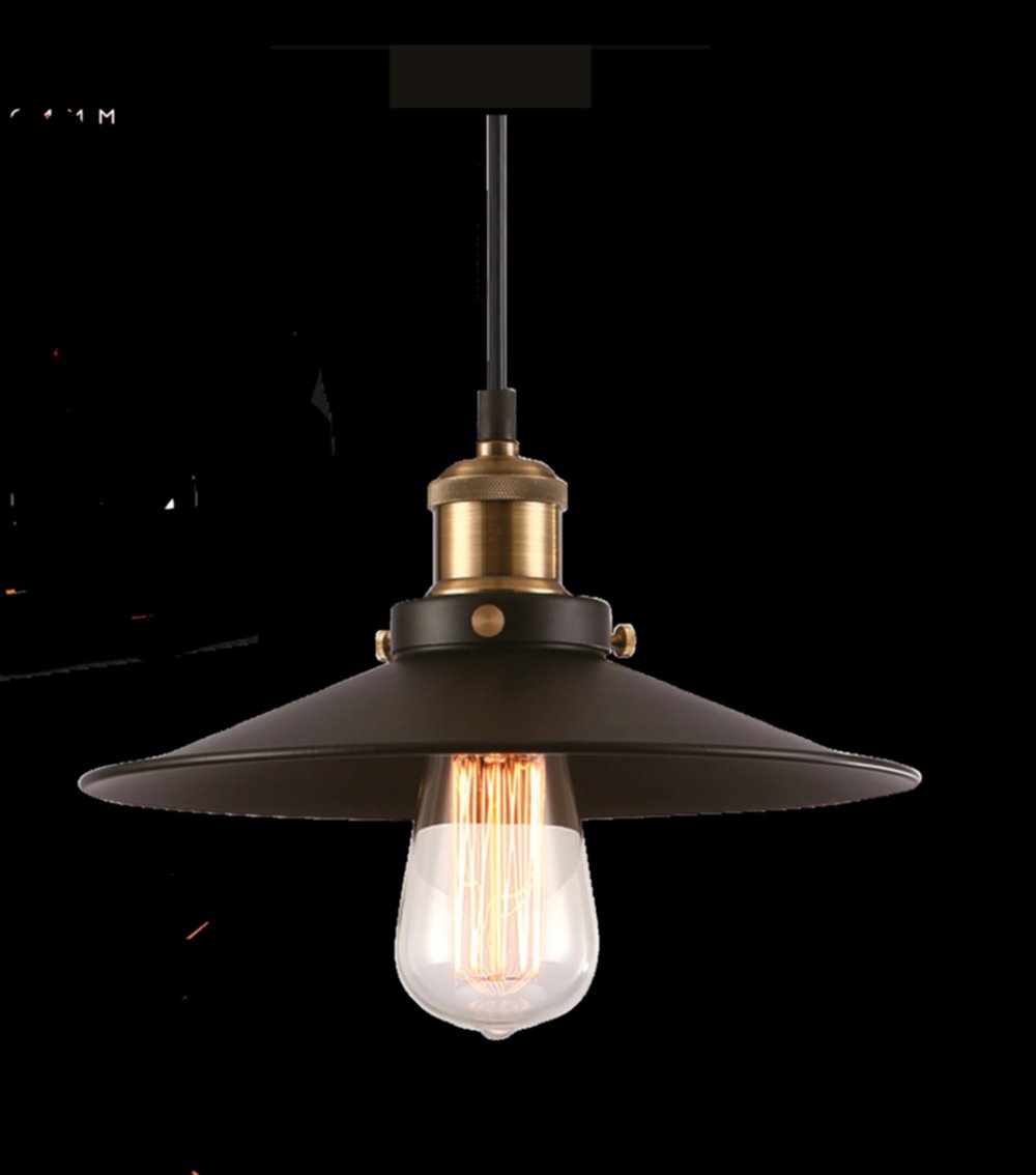 Luminaire à suspendre métal noir or 1m e27+st64 claire