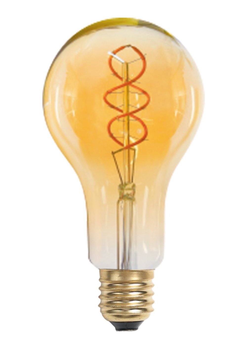 Ampoule LED  Filament Spirale Ambre Ps95 E27 5W 250Lm 2100K Boite1 XXCELL
