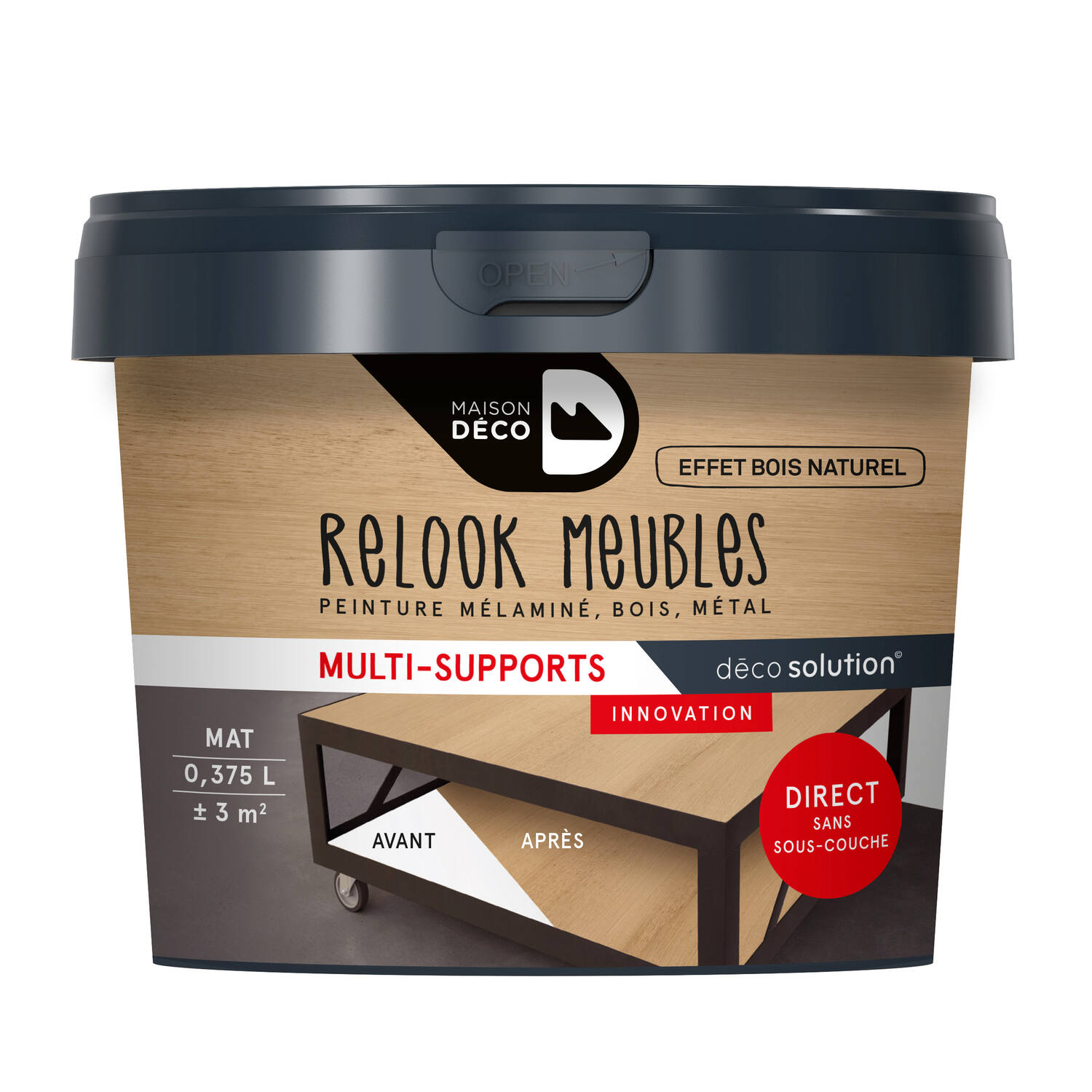 Peinture Relook meuble naturel effet bois 0,375L - MAISON DECO