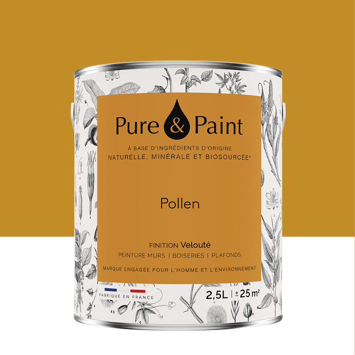 Peinture Multi-Supports Velours Pollen 2,5L - PURE & PAINT