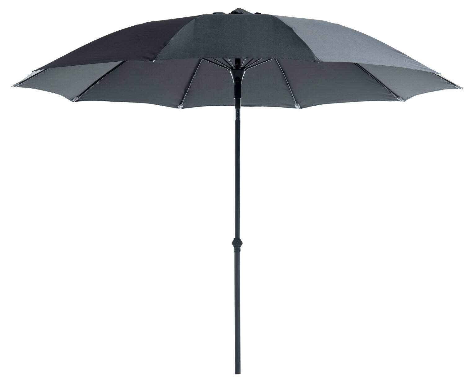 Parasol fibre de verre Ø2,70m Gris - PRO LOISIRS