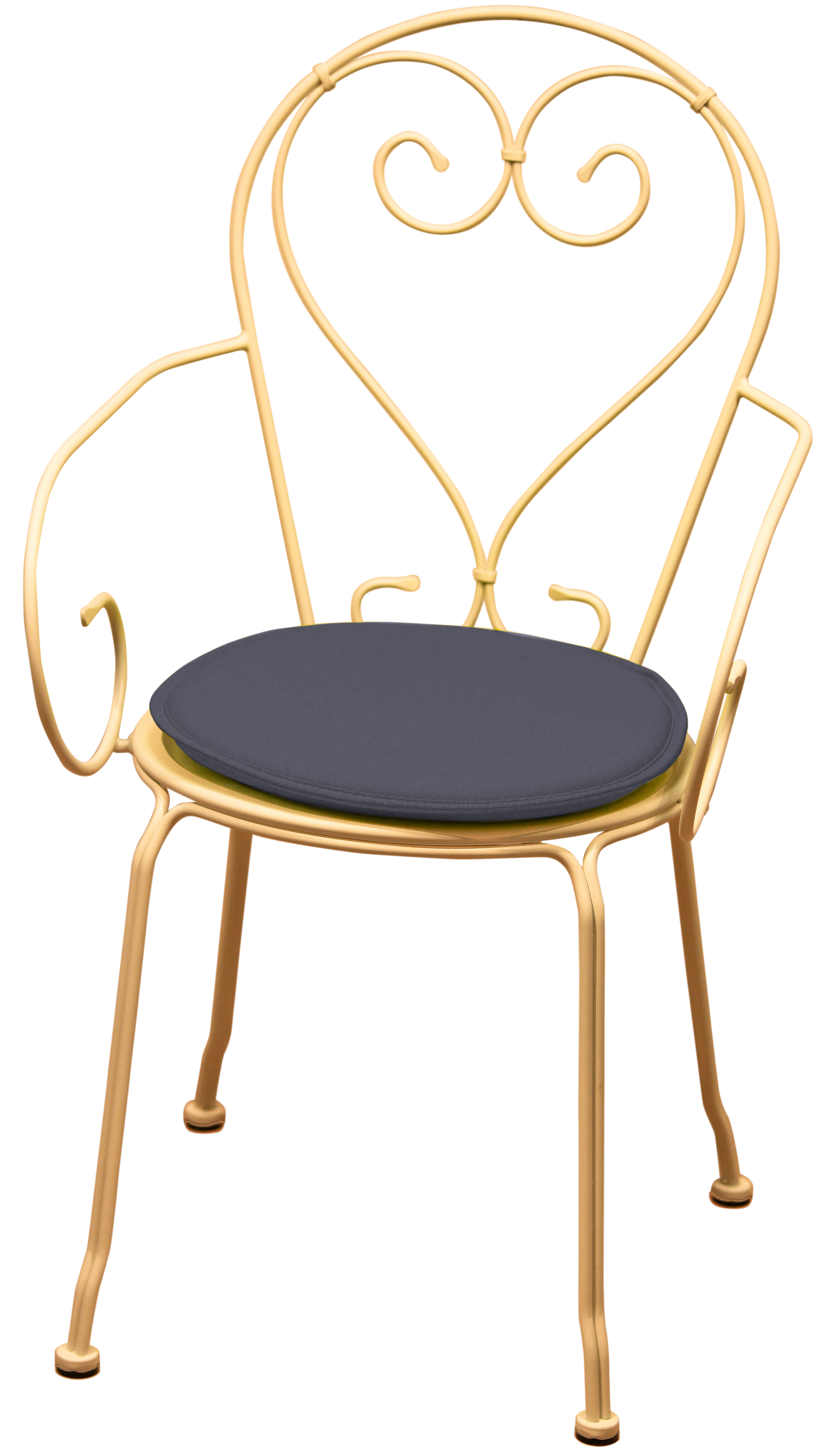 Galette chaise ronde 38cmx3cm gris anthracite - TENDANCES ET CREATIONS