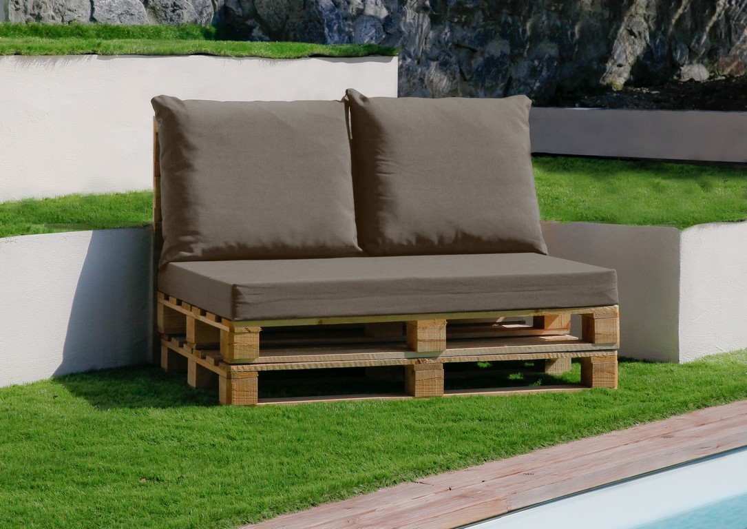 Lot de 3 coussins déhoussables gris perle - TENDANCES & CREATIONS