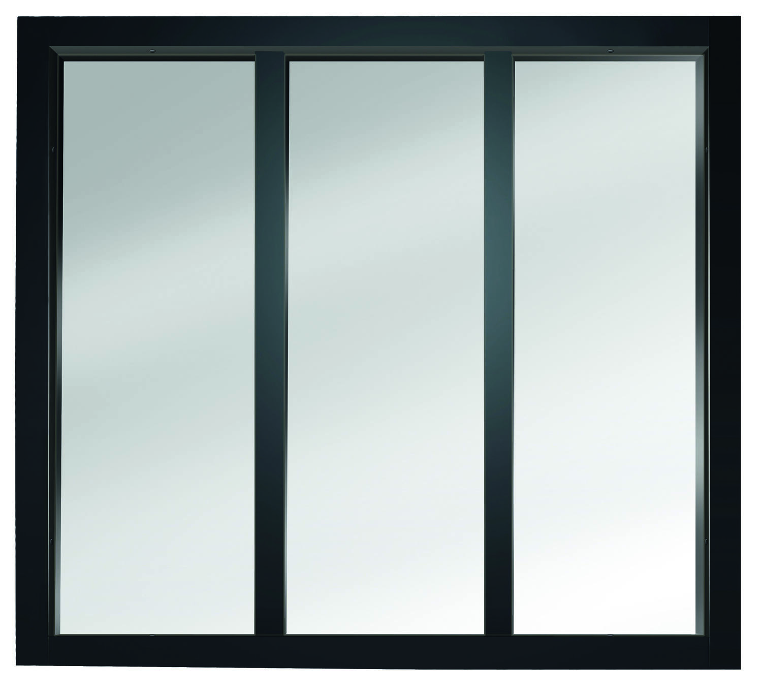 Verrière Atelier 3 carreaux L.112xH.108cm Noir - SKYLAB