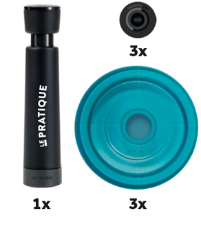 Kit pompe + 3 couvercles sous vide pour bocaux à armature d85