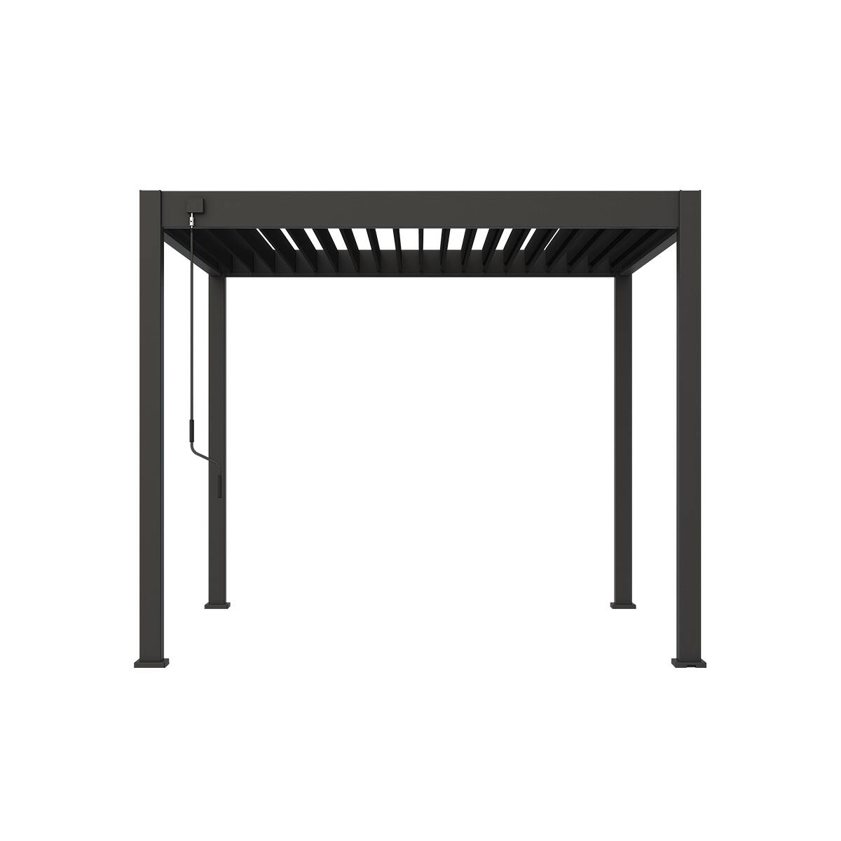Pergola bioclimatique autoportante 3x3m Anthracite - VS - OMBREA