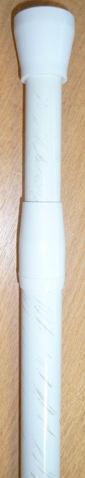Tringle extensible entre-murs d22 135-250cm - blanc et or