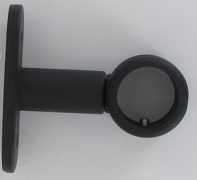 Lot de 2 supports simple ⌀ 20 50 mm - noir mat