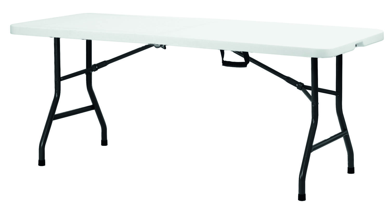 Table Camping pliante polyéthylène et acier 180x76x74cm Blanc - INNOV'AXE