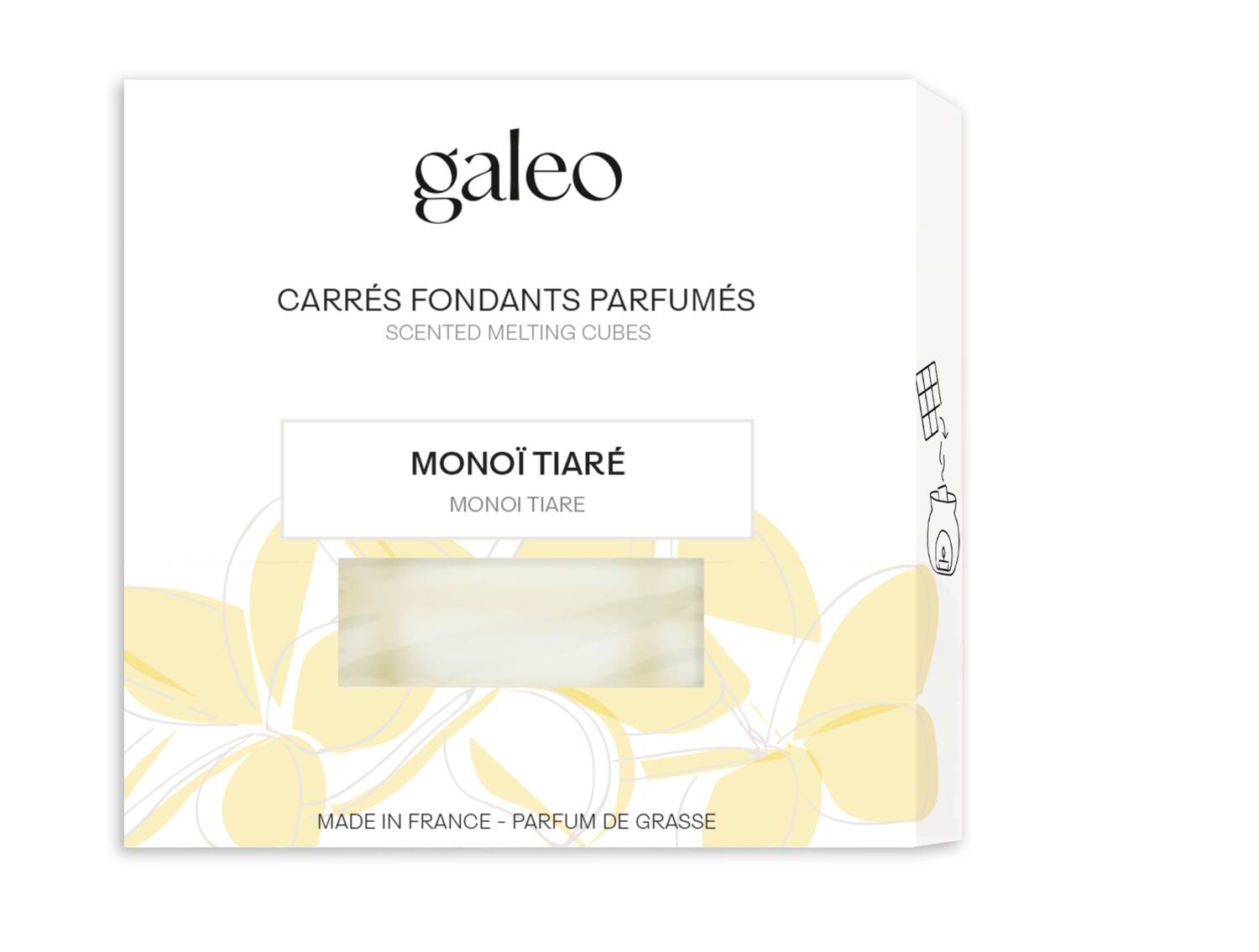Carrés Fondants Parfumés Monoï Tiaré - GALEO