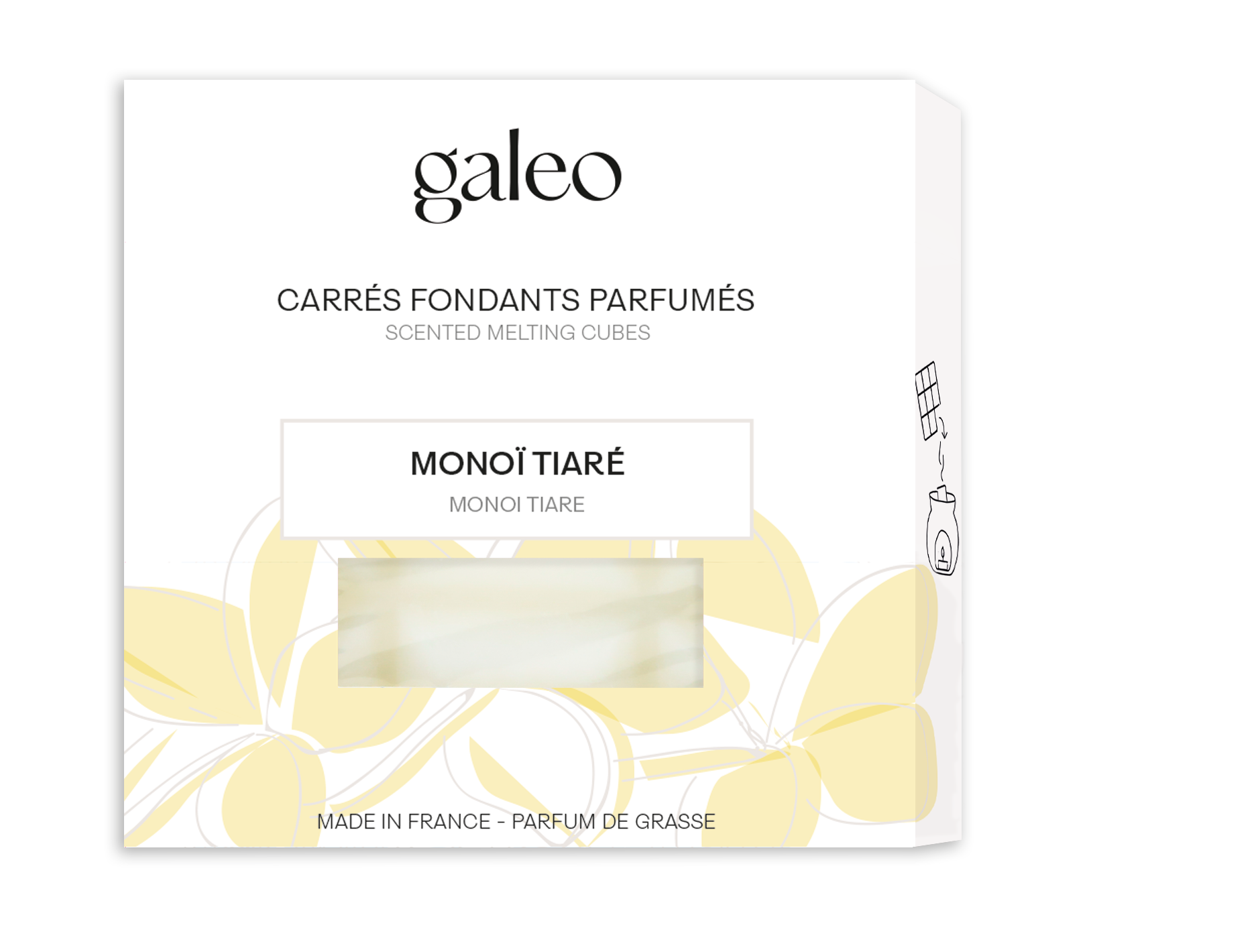 Carrés Fondants Parfumés Monoï Tiaré - GALEO