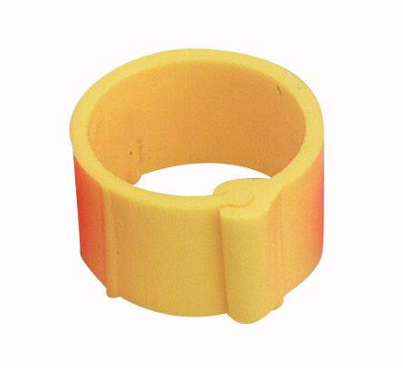 25 Bagues à clips Ø12mm Jaune - CHICK’A