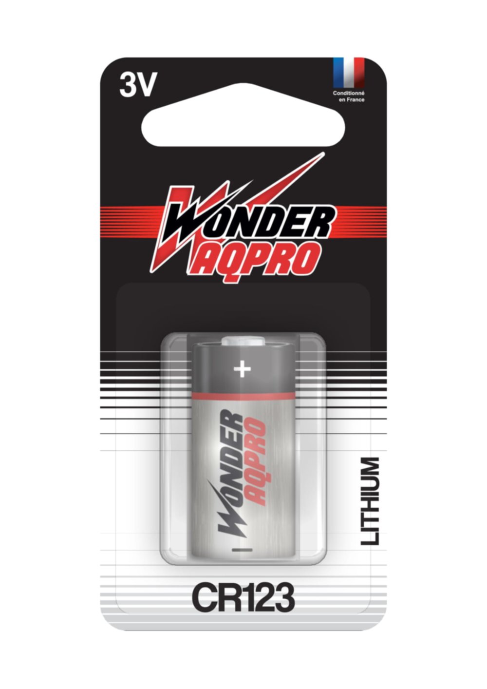 Pile Lithium CR123A 3V Wonder Type CR17345 / 123AP