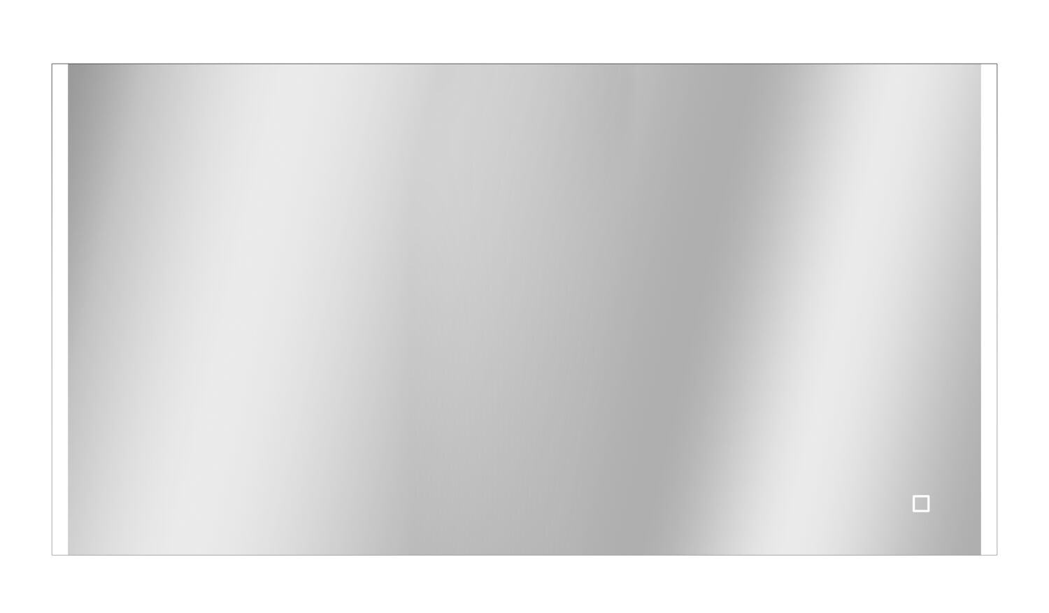 Miroir LED Grant argent 60x120cm touche sensitive - MP GLASS