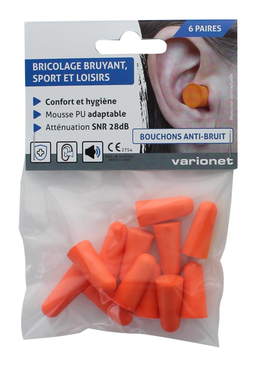 Bouchons d’oreilles anti bruit à usage unique EK13