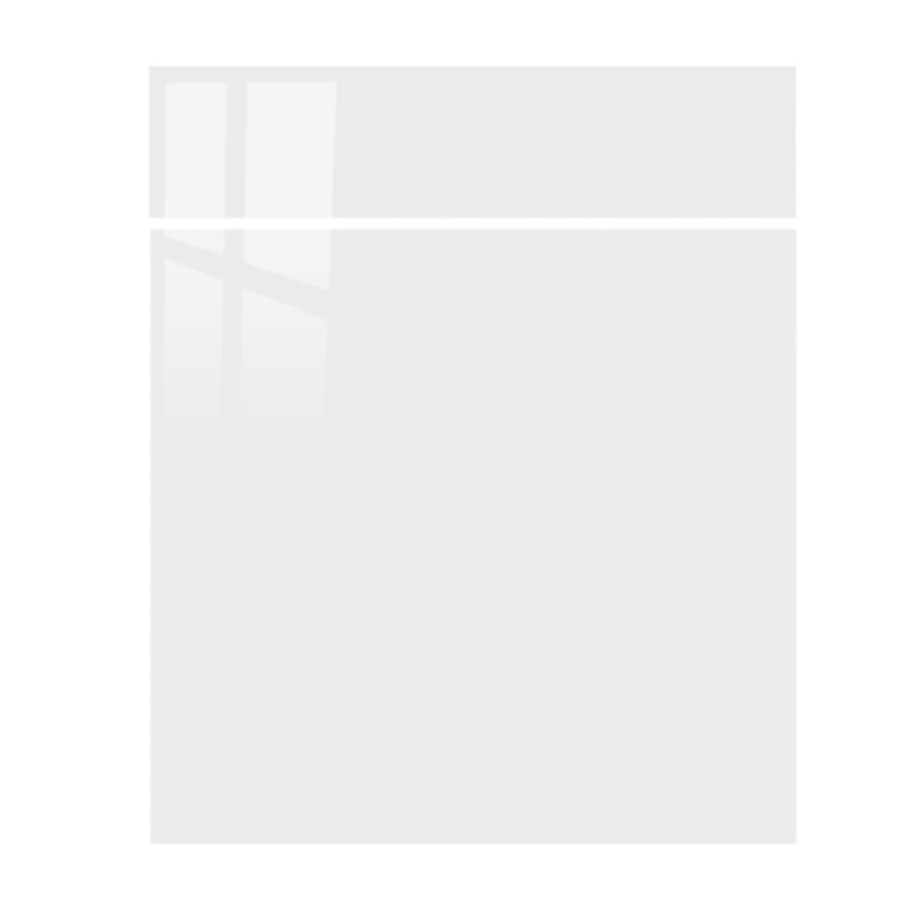 Façade Klar blanc brillant 713x600 1 tiroir 1 porte - RBSISTEMS