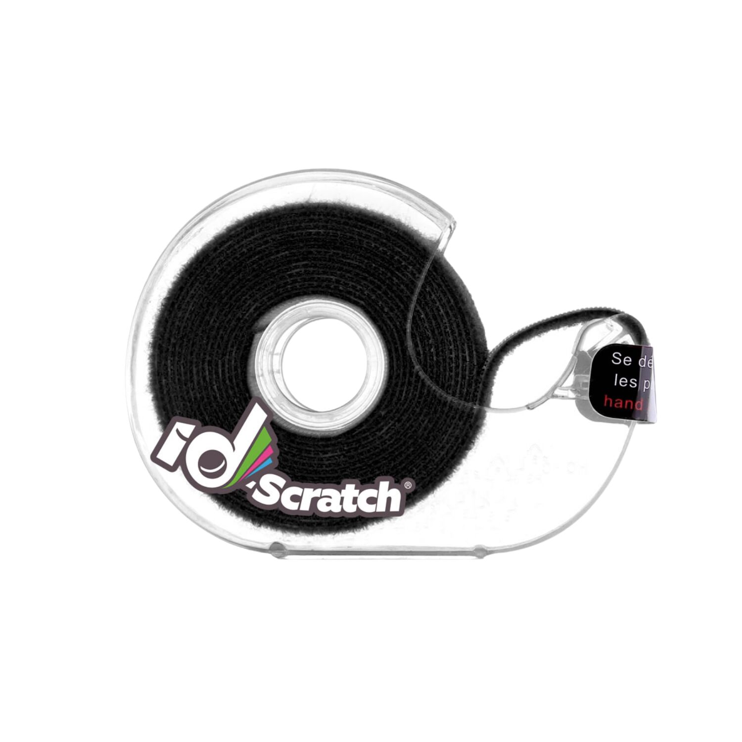 Dévidoir bande auto-grippante 2 m x 2 cm noir - ID-SCRATCH