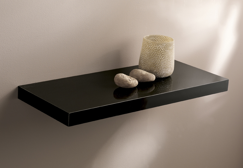 Étagère Épaisse Noir 60x23,5x3,8cm - DECO SYSTEM