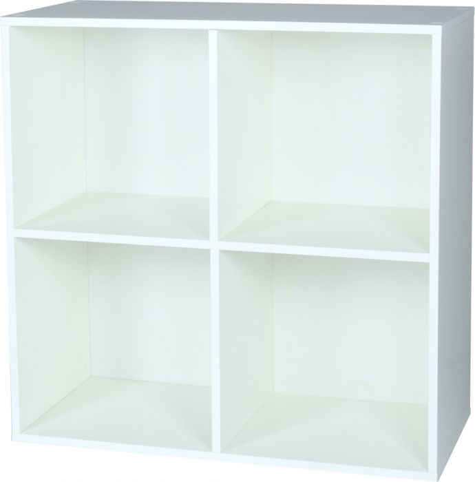 Étagère modulaire Cubbox 4 cases 12mm 61,5x61,5x29,5cm blanc - DECO SYSTEM