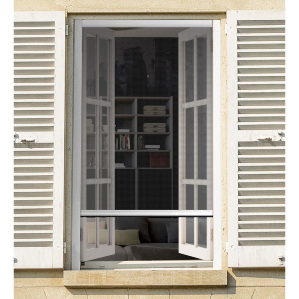 Chassis moustiquaire PVC 80x100 cm blanc/toile noire