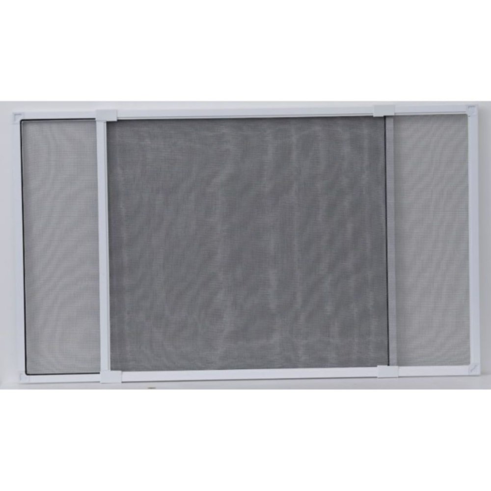 Moustiquaire cadre extensible 70 x 50 cm blanc/toile grise