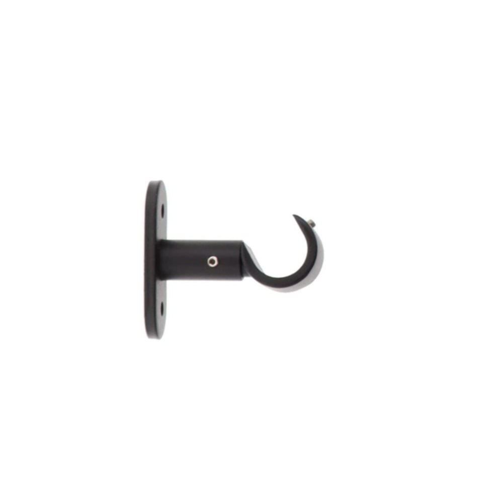 Lot de 2 supports simple ouverts Ø20 mm 50 mm noir mat - LUANCE