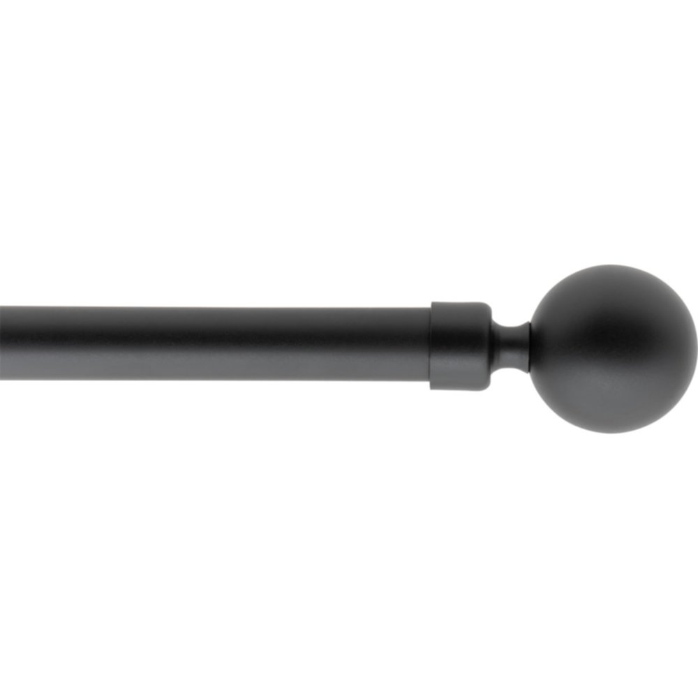 Kit extensible 120-210 cm Ø19 embout Stael noir mat - LUANCE