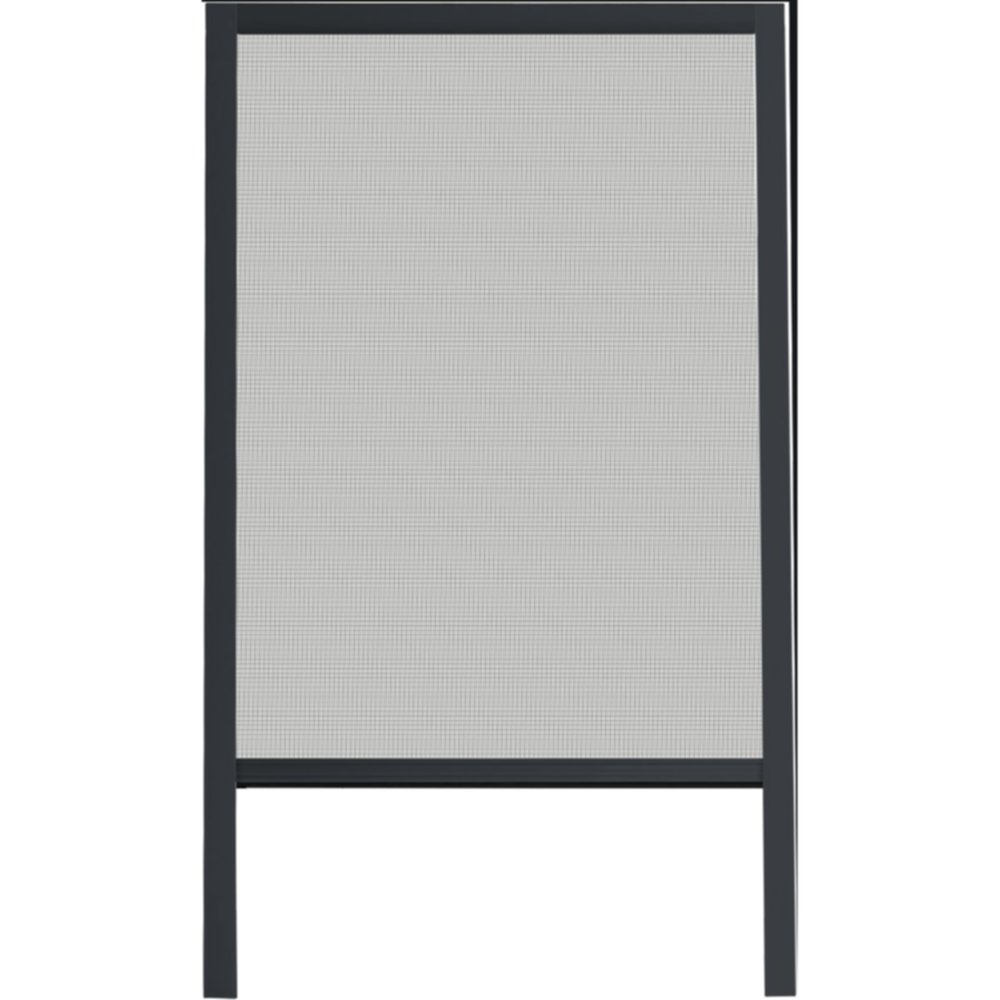 Chassis moustiquaire pvc 130 x 160 gris/toile noire - LUANCE