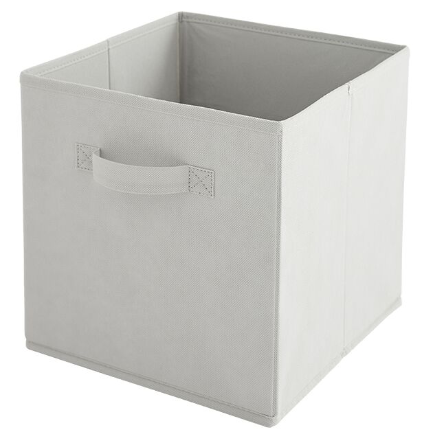Panier rangement intissé 27x27x27cm Gris