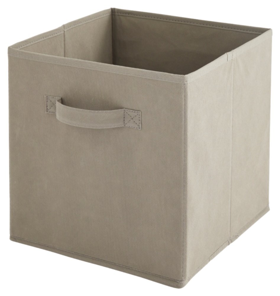 Panier rangement intissé 27x27x27cm Taupe