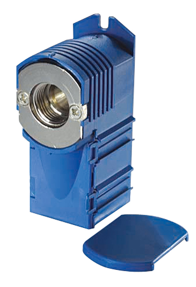 Boite d'encastrement bleu femelle 15/21 - sortie 3/4EK 
