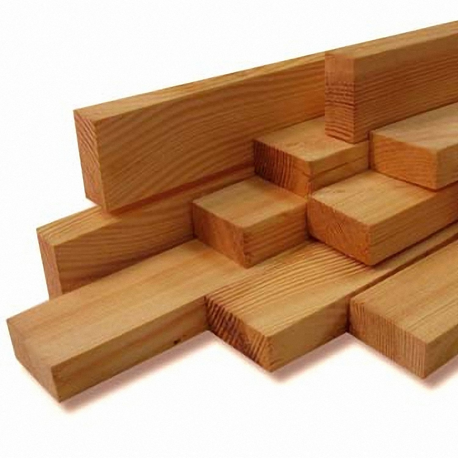 Lot de 4 tasseaux bruts  38 x 38 mm - pin douglas