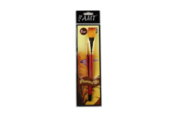 Set de 2 pinceaux plat n°12 rond n°2 acrylique/huile - AMT