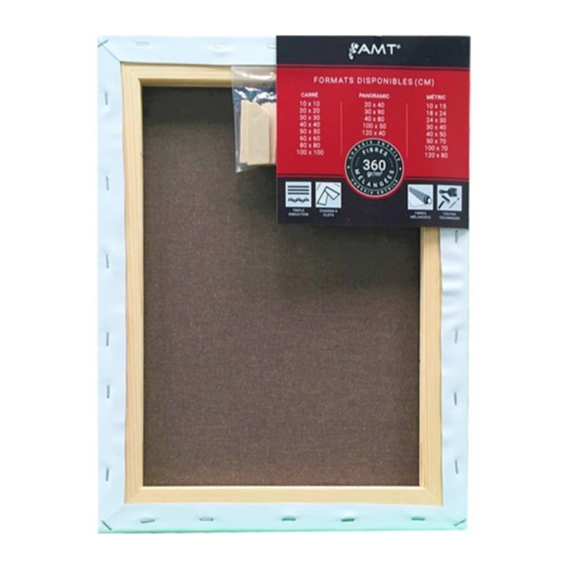 Châssis entoilé 30 x 40 cm 360gr/m² fibres mélangées - AMT