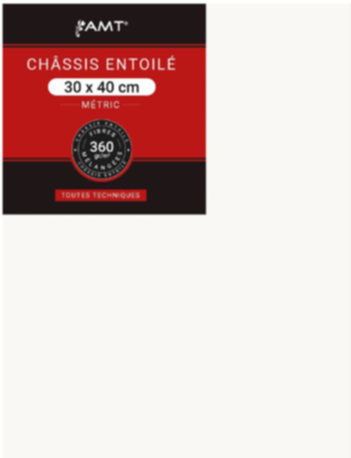 Châssis entoilé 30 x 40 cm 360gr/m² fibres mélangées - AMT