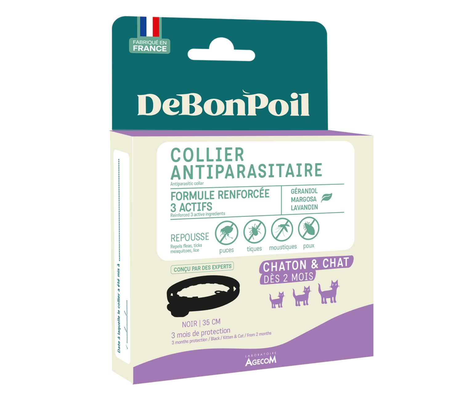 Actiplant'3 collier chat gris