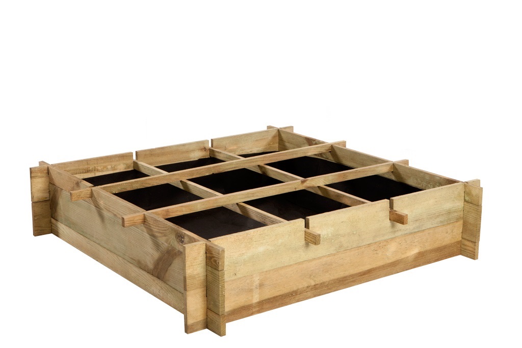 Carré potager en pin naturel Samos 90x90x20cm - OLG