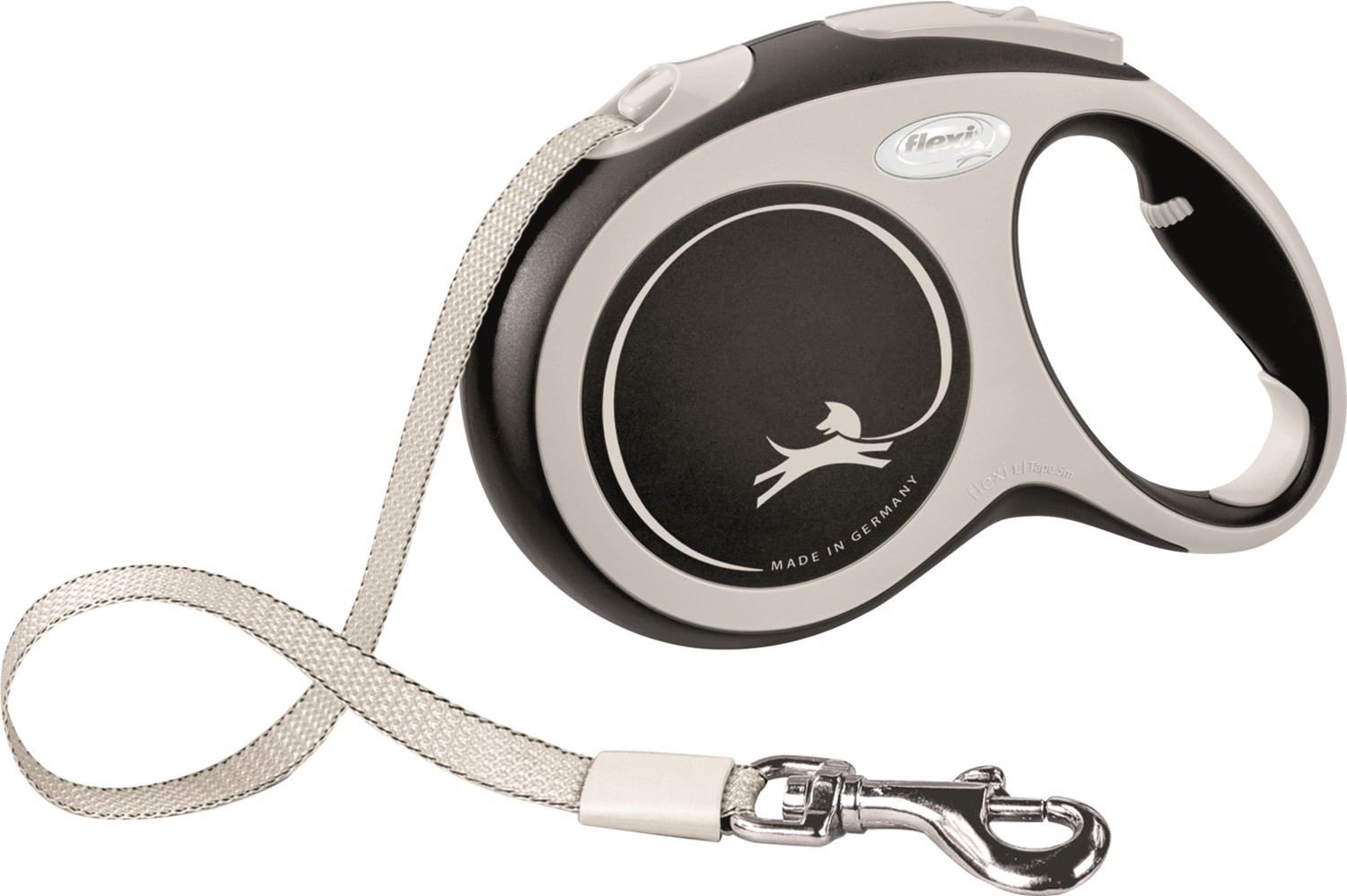 Laisse sangle flexi New COMFORT L: 5 m noir