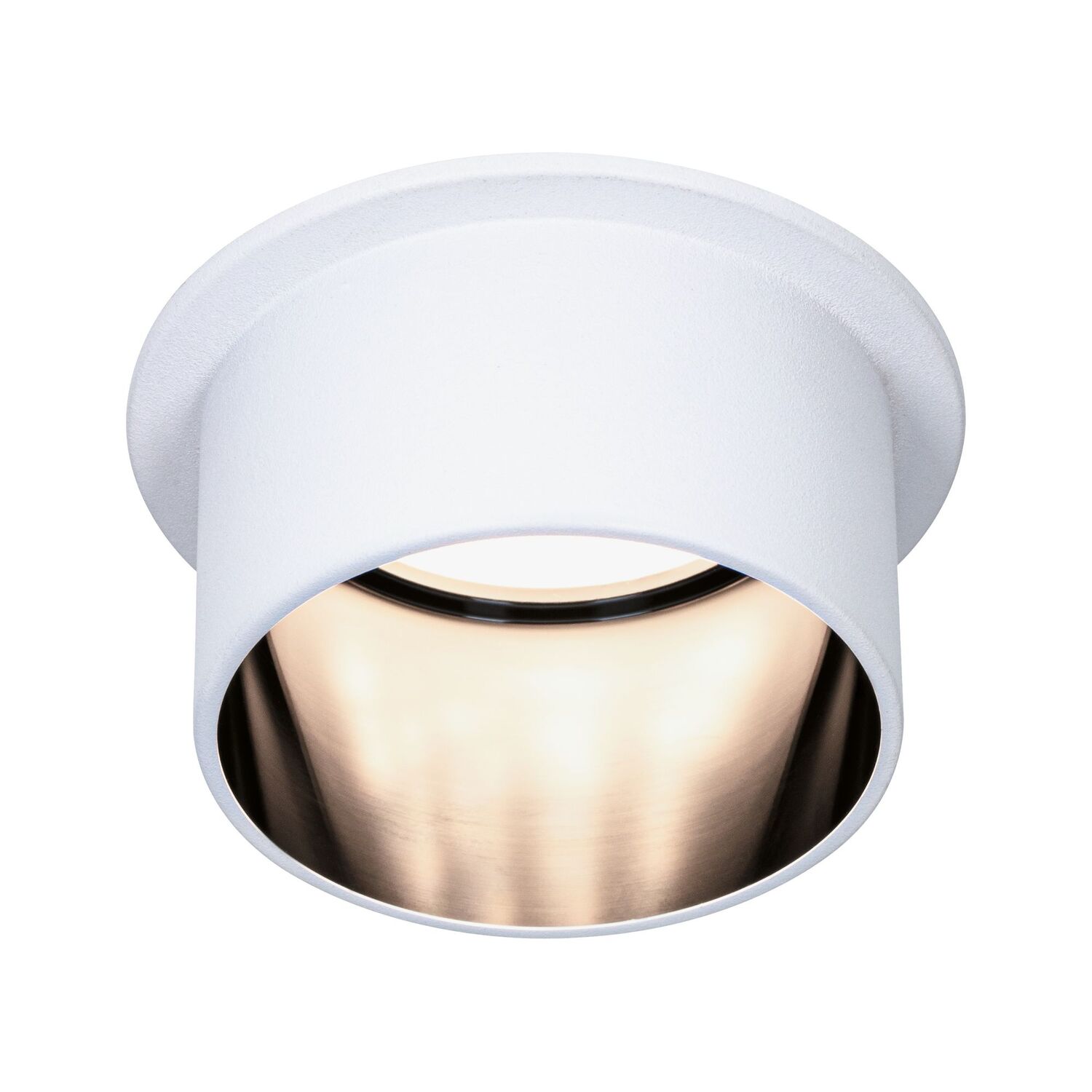 Spot LED encastré Gil Coin 6W 2700K 230V Blanc dépoli/noir mat