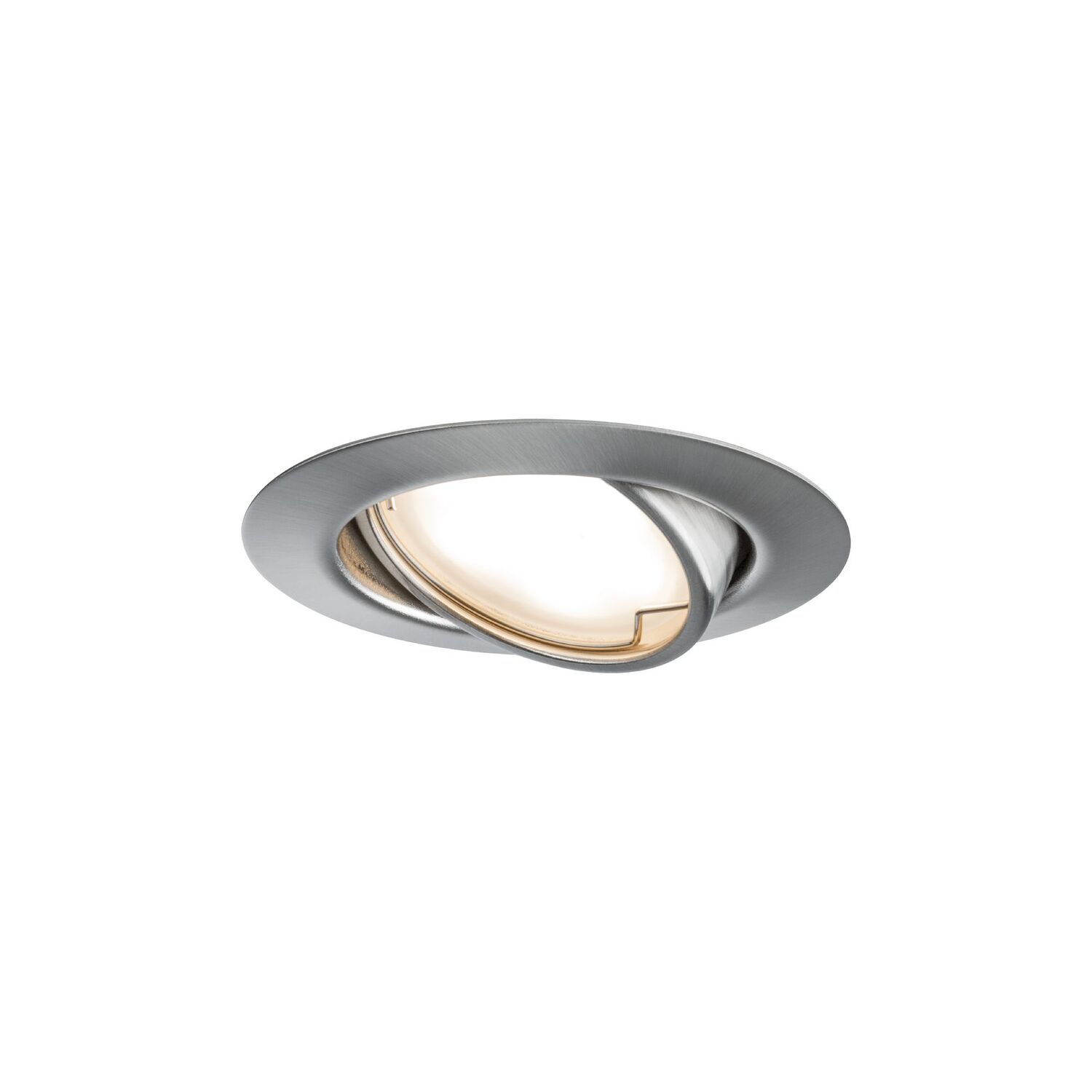 3 Spots LED encastrés orientables Coin 5W 230V 51mm Acier brossé/Métal