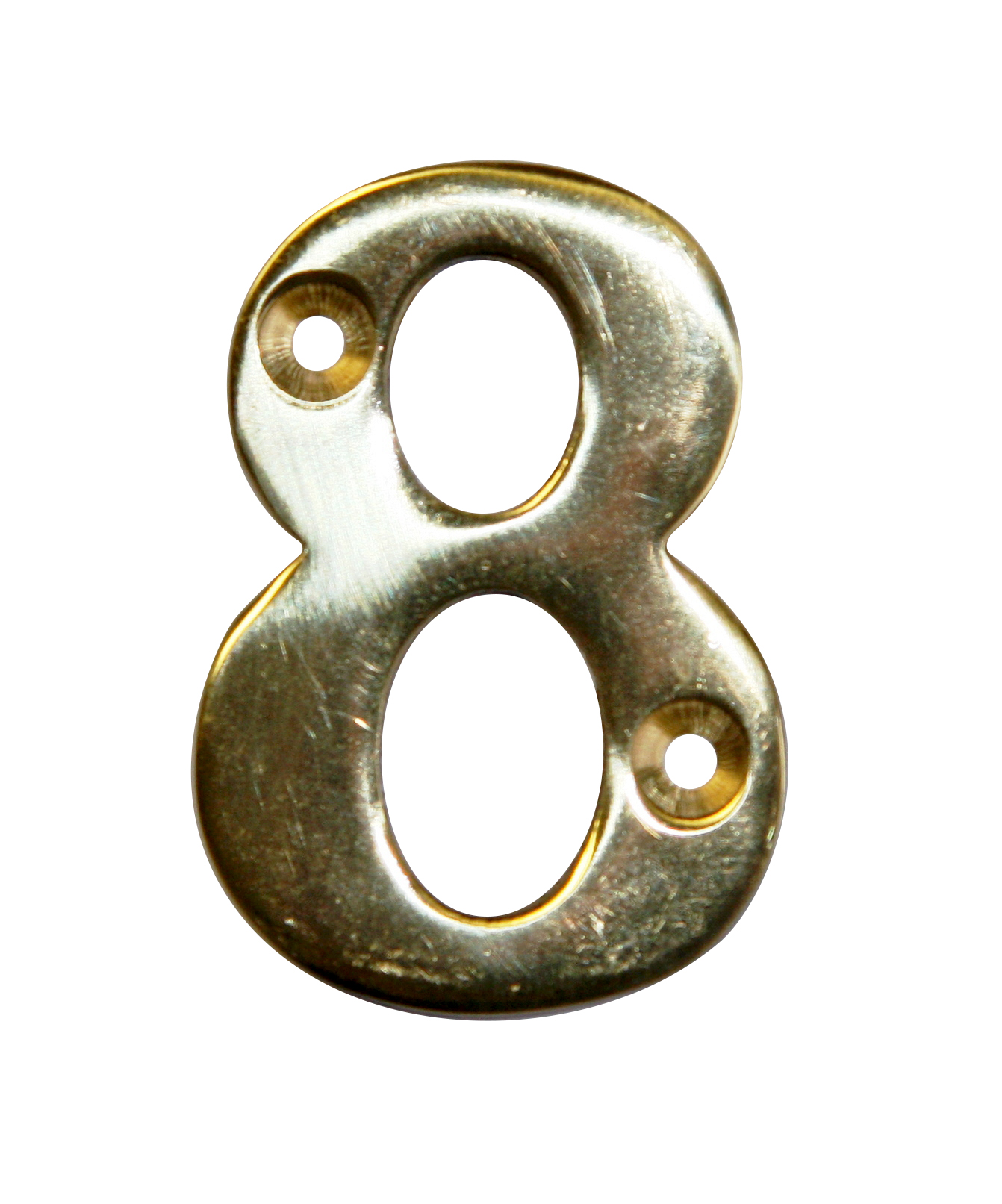 chiffre laiton poli 51 mm 8 - NOVAP