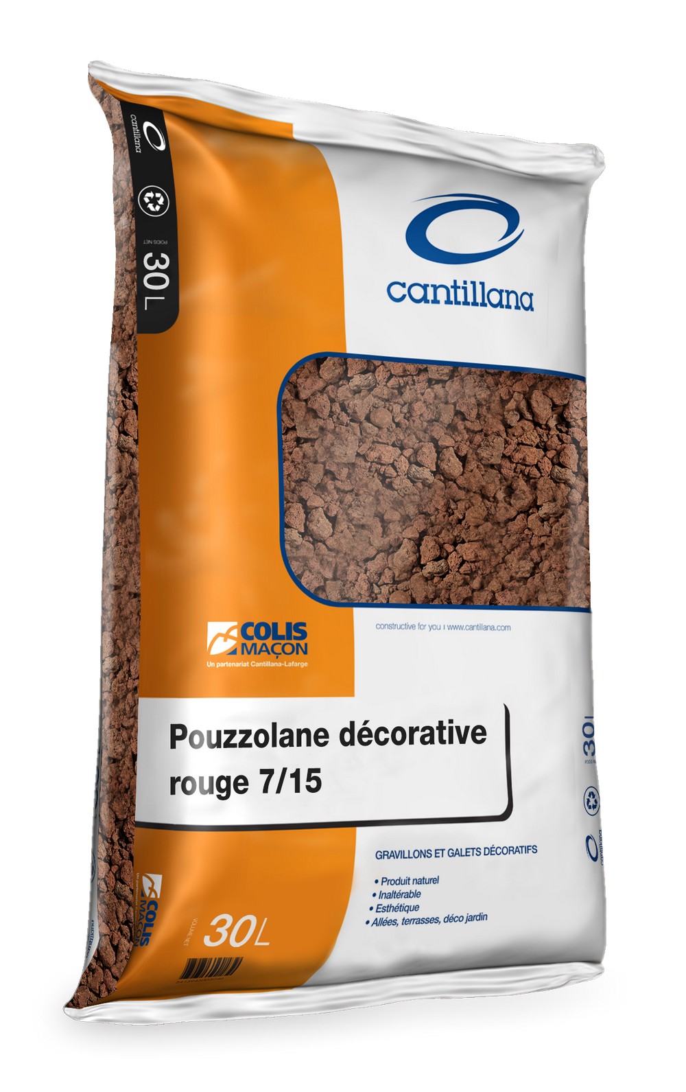 Pouzzolane 7/15 30L Rouge